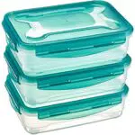 Amazon Basics - Set di contenitori a chiusura ermetica per alimenti
