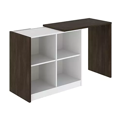 Amazon Brand - Scrivania Boss Movian estensibile con libreria
