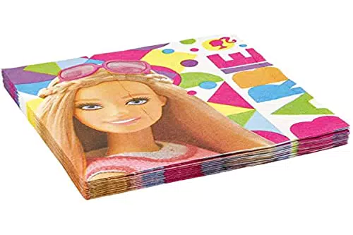 amscan 999887 - Tovaglioli con motivo Barbie Sparkle