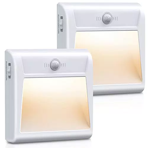 Luce Notturna a batteria con Sensore di Movimento e 3 Modalità, 2 pezzi