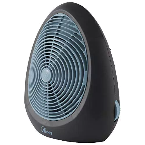 Ardes AR4F02N Termoventilatore MUNA Nero 2 Potenze con Termostato Temperatura Ambiente Ventilazione Estiva 2000 W Design Italiano