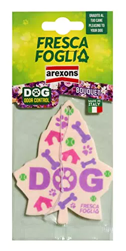AREXONS 1855 Fresca foglia Dog Bouquet, Profumatore Auto in Cartonfeltro per chi Viaggia con Animali