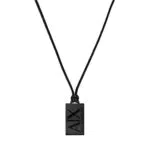 Armani Exchange - Collana Logo Tono Nero Acciaio Inox con per Uomo AXG0086001