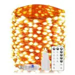 AxiwoIntl Lucine Led Decorative Catena Luminosa - 20M 200Led Luci Natale Esterno USB con Telecomando 8 Modalità