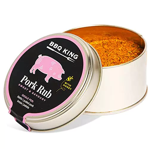 BBQ KING - Pork Rub Confezione da 70 Gr, Dry Rub Bbq per Maiale Ideale per Barbecue e Grill