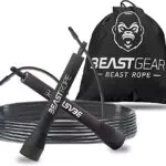 Beast Gear Corda per Saltare Professionale Regolabile Elastica per Fitness e Allenamento - Corda di Resistenza Multifunzionale per Palestra
