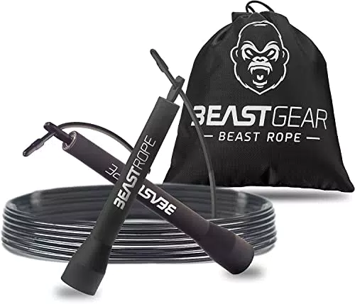 Beast Gear Corda per Saltare Professionale Regolabile Elastica per Fitness e Allenamento - Corda di Resistenza Multifunzionale per Palestra