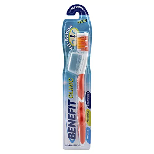 Benefit Clinic Spazzolino Medium Tri-Action, 3 Azioni in 1