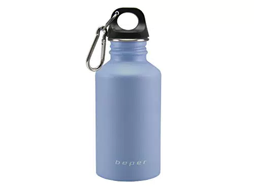 BEPER C102BOT004 Borraccia 500 ml in Acciaio con Moschettone