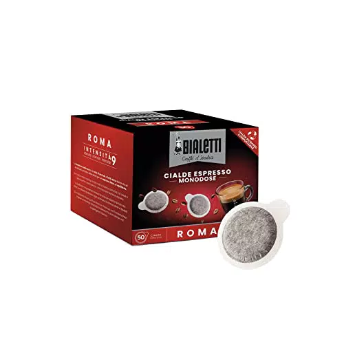Bialetti Cialde ESE Monodose - Roma, - 50 Unità - 100% Compostabili