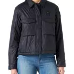 Blauer Giubbini Corti Imbottito Ovatta Giacchetto, 881 Blu Iris