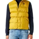 Blauer SMANICATI Imbottito Piuma Piumino a Gilet, 220 Giallo Olio