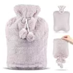 Borsa Acqua Calda - 2L Borsa dell'acqua Calda con coperchio soffice lanugine morbida