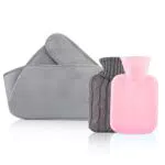 Borsa dell'acqua calda con coperchio-orsa dell'acqua Calda Gomma con Morbido Peluche Scaldamani