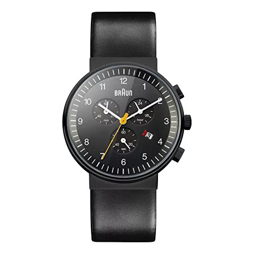 Braun Orologio Cronografo al Quarzo Uomo con Cinturino in Pelle BN0035BKBKG