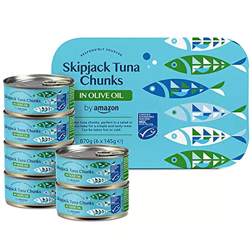 by Amazon Tonno in pezzi all'olio d'oliva, 6 x 145g