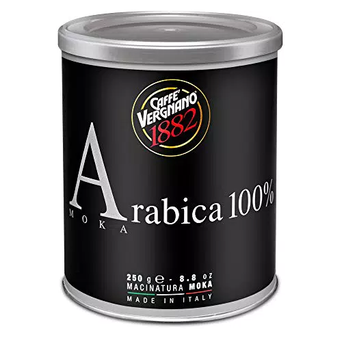 Caffè Vergnano 1882 - Barattolo di caffè 100% Arabica macinato