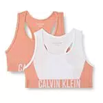Calvin Klein 2 Pezzi Bralette Reggiseno, Pinkmocha/Pvhwhite