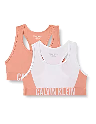 Calvin Klein 2 Pezzi Bralette Reggiseno, Pinkmocha/Pvhwhite