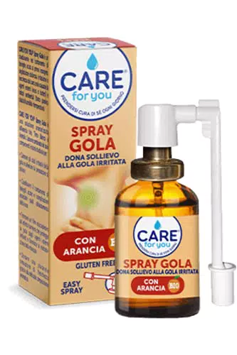 CARE for you, Dona Sollievo Alla Gola Irritata, Con Arancia E Pratico Beccuccio Easy Spray