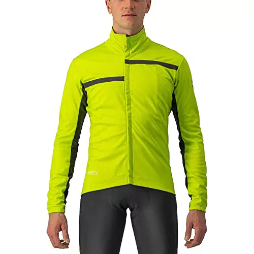CASTELLI 4520507 TRANSITION 2 JACKET Giacca Uomo ELECTRIC LIME/DARK GRAY-BLACK XXL