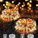 Catena Luminosa - Luci Led a Batteria Lucine, 12M Catena Luminosa 120 LED IP65 Impermeabile Filo di Rame