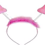 Cerchietto per capelli con pene oscillante con pelliccia rosa