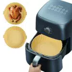 Cestino per Friggitrice ad Aria in Silicone, 20CMRiutilizzabile Accessori Contenitori per Friggitrice ad Aria