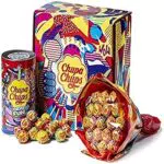 Chupa Chups Gift Box, Confezione Regalo con Flower Bouquet Chupa Chups da 19 Lollipop e Mini Latta Salvadanaio da 16 Lollipop