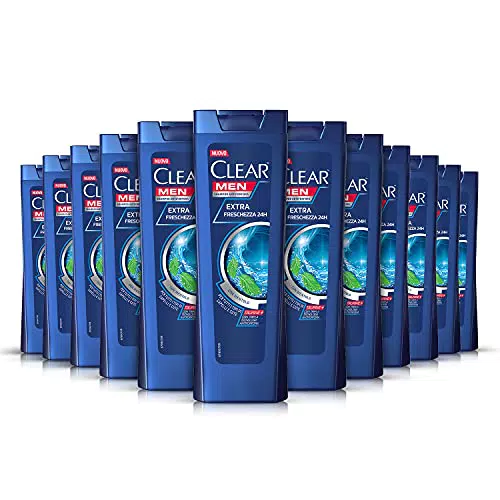 Clear Shampoo Extra Freschezza 24 ore, confezione risparmio 12 x 225 ml