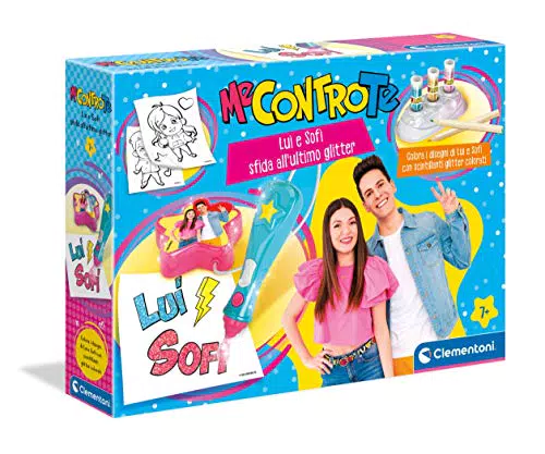 Clementoni- Me Contro Te-Luì E Sofì Sfida all’Ultimo Glitter Gioco Creativo