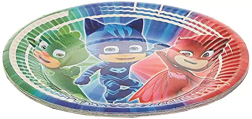 confezione piatti piccoli da dessert 19 cm pj masks super pigiamini 8 pezzi