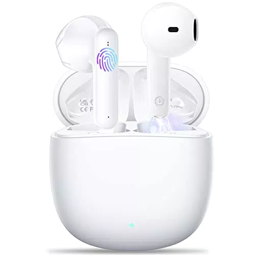 Godyse Cuffie Bluetooth, Auricolari Bluetooth 5.3, bianco