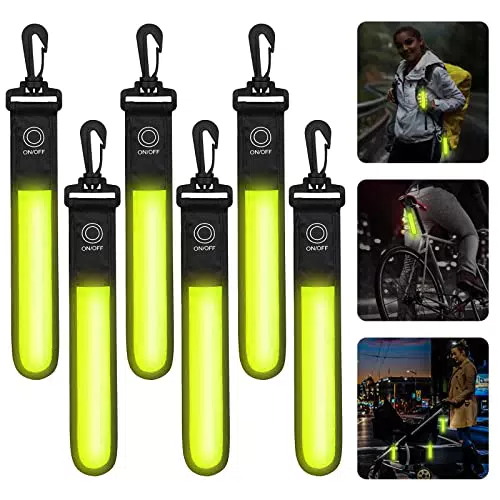 Delamiya Ciondolo per borsa luminosa riflettente a led per escursioni, 6 pezzi