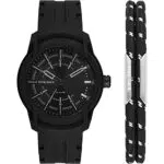 Diesel Orologio da Uomo in Silicone a Tre Lancette, Misura Cassa 45 mm