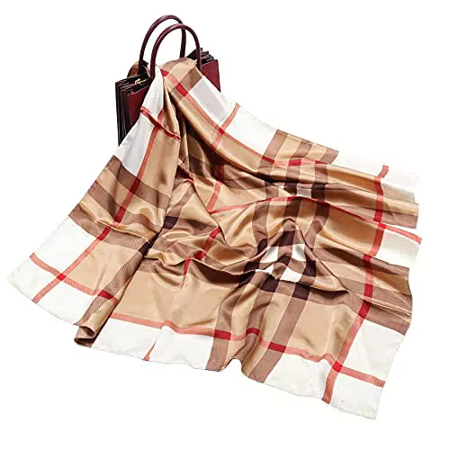 Digitek Foulard Donna-Sciarpa Donna Sciarpa quadrata in Poliestere bandana elegante sciarpe fazzoletto scialle multiuso per quattro stagioni 90 * 104 CM