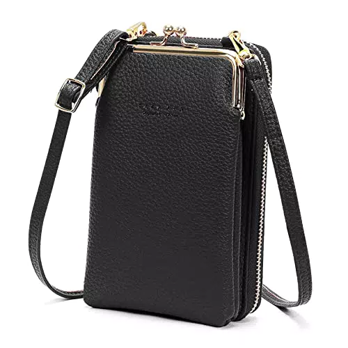 Donna Borsa a Tracolla per Cellulare in pelle
