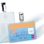 Durable 811319 - Portabadge Semirigido con Clip in Metallo Girevole