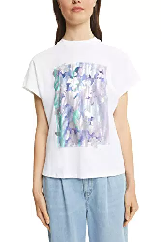 edc by Esprit 072CC1K311 T-Shirt, 100/WHITE