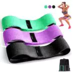 Elastici Fitness, Fasce Elastico Fitness in Tessuto con 3 Livelli di Resistenza