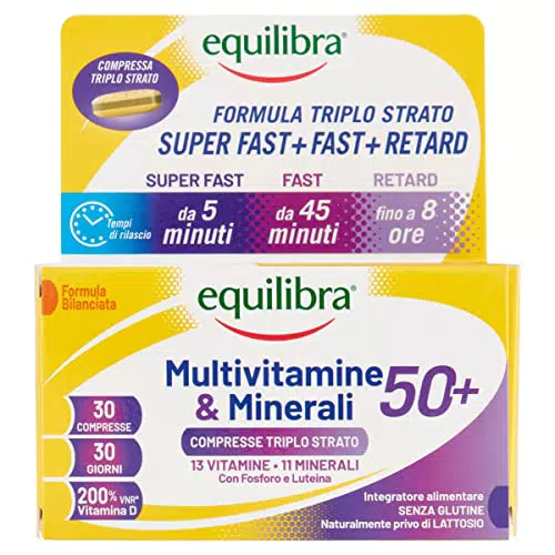 Equilibra Integratori Alimentari, Multivitamine & Minerali 50+