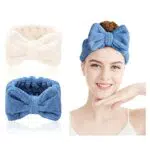 Fascia per spa - 2 pezzi capelli in microfibra per trucco fascia elastica per capelli Fascia per Capelli per doccia