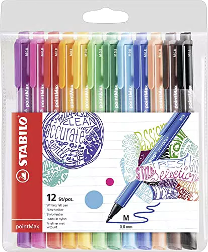 Fineliner Premium - STABILO pointMax - Astuccio da 12 - Colori assortiti