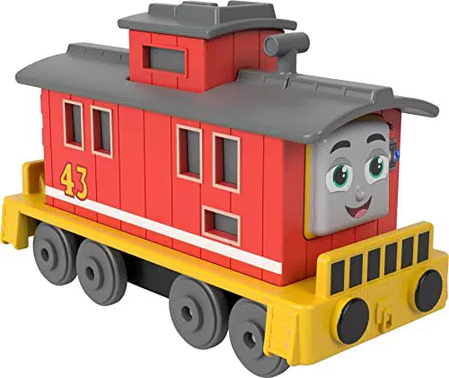 Fisher-Price - Il Trenino Thomas Bruno la Carrozza Frenante Locomotiva Die-Cast a Spinta