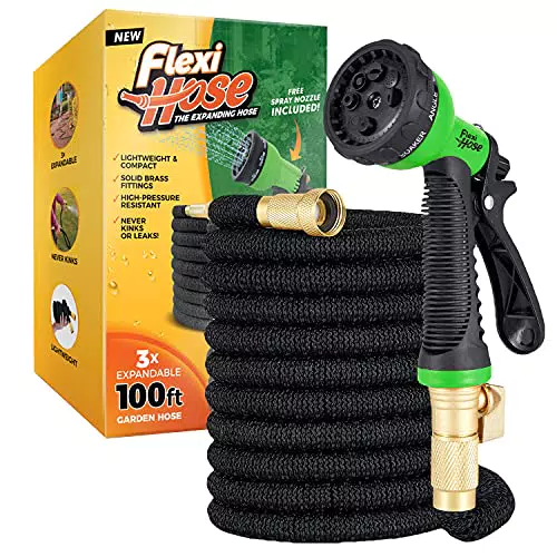 Flexi Hose Upgraded - Tubo espandibile da Giardino - 8 funzioni - Nero - 30 m