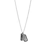 Fossil Collar Para Hombre Vestido, Plata Collar De Acero Inoxidable