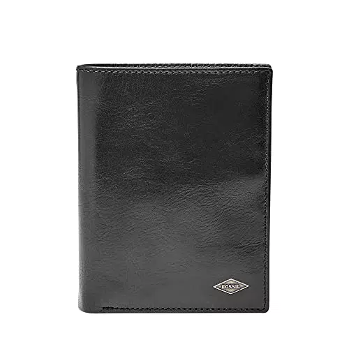 Fossil Ryan, Portafogli, Uomo, Nero, 2.5 x 12.7 x 10.19 cm