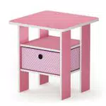 Furinno Tavolino Basso con Cassetto, Rosa, 1-Pack
