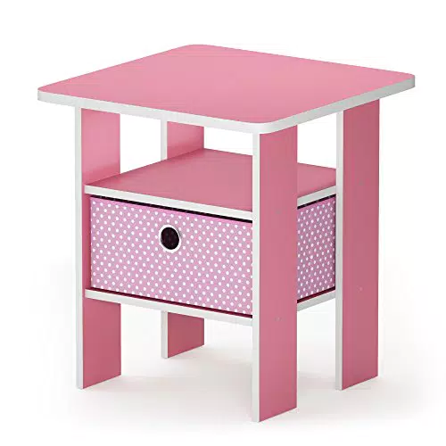 Furinno Tavolino Basso con Cassetto, Rosa, 1-Pack