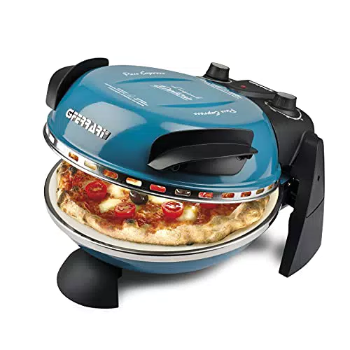 G3 Ferrari G10006 Pizza Express Delizia, Forno Pizza, Pizza fragrante in 5 minuti, Ricettario incluso, Blu